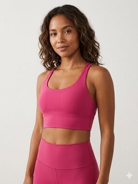 lululemon athletica Pink Supportive Sports Crop XSmall